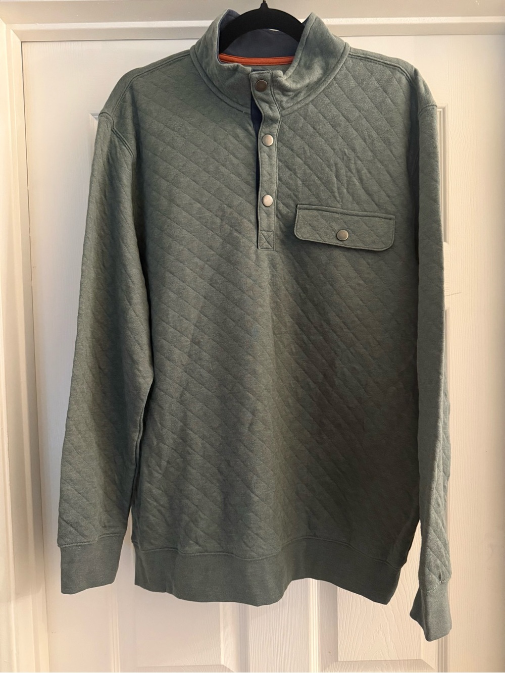 Goodfellow & Co Quilted Olive Green Henley Pullover